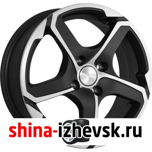 Колесный диск СКАД Аллигатор 6xR15 5×114.3 ET38 DIA67.1 черный матовый с полированным элементом в Ижевске